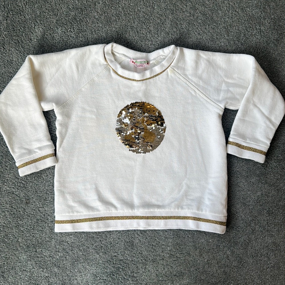 Bonpoint Girls’ Sequin Embellished Long-sleeved Sweatshirt